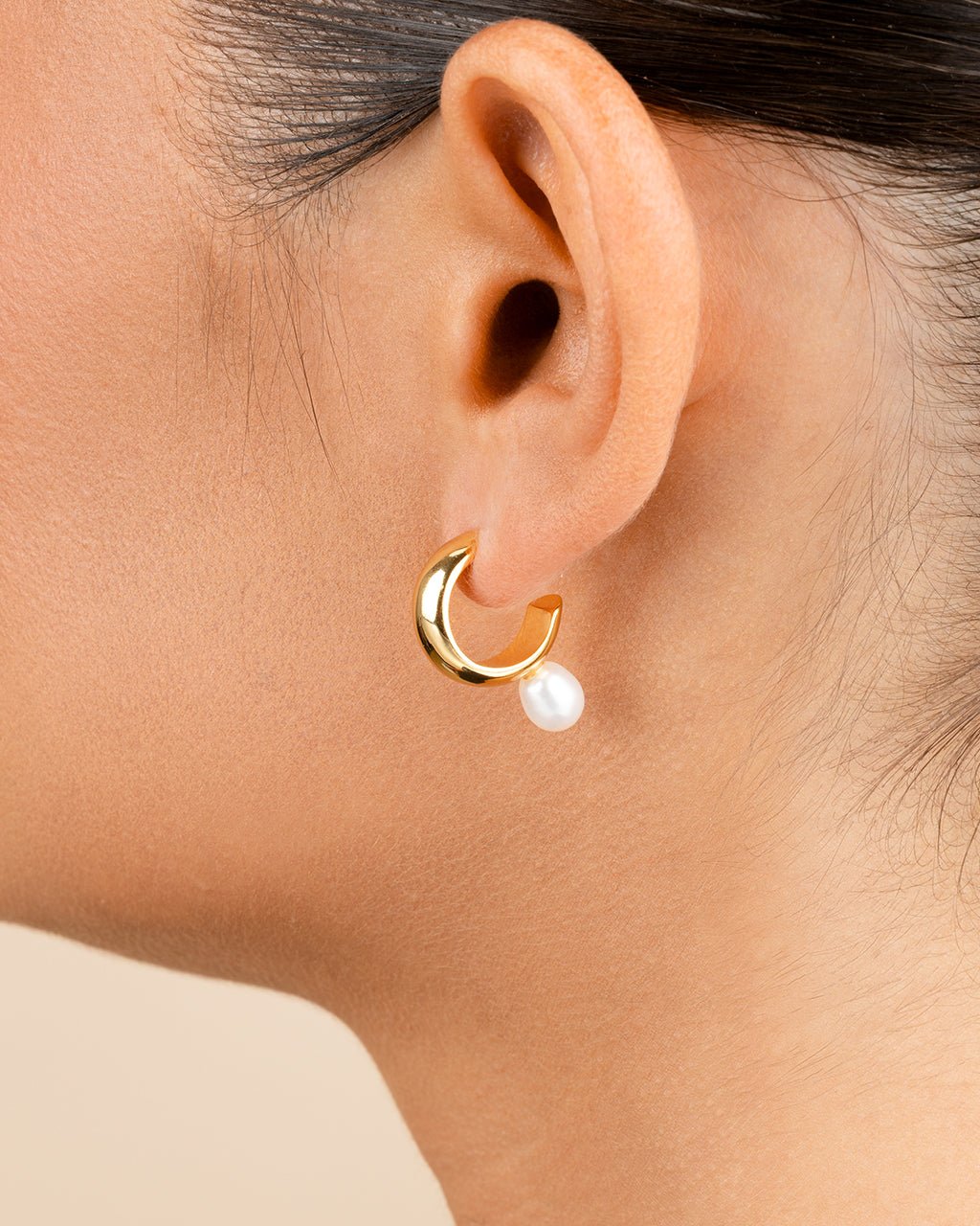 Sterling Silver Micki Pearl Drop Stud Earrings - Sterling Forever