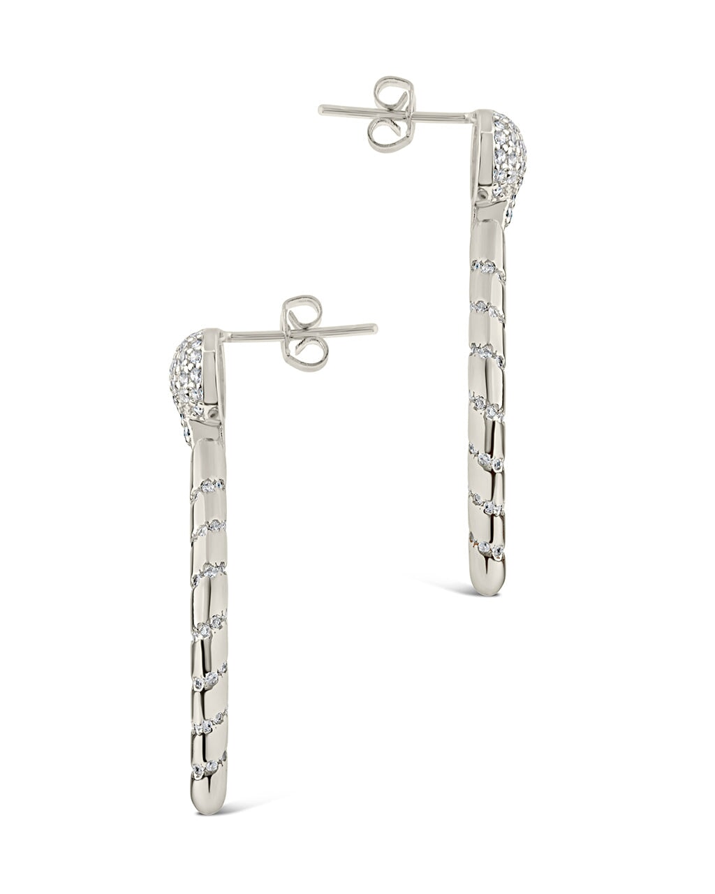 Geometric Diamond Drop Studs Earring Sterling Forever 