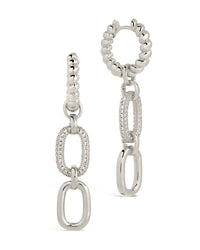 Andi Drop Hoops Earring Sterling Forever Silver 