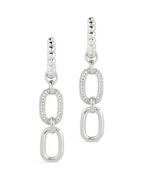 Andi Chain Link Drop Hoop Earrings