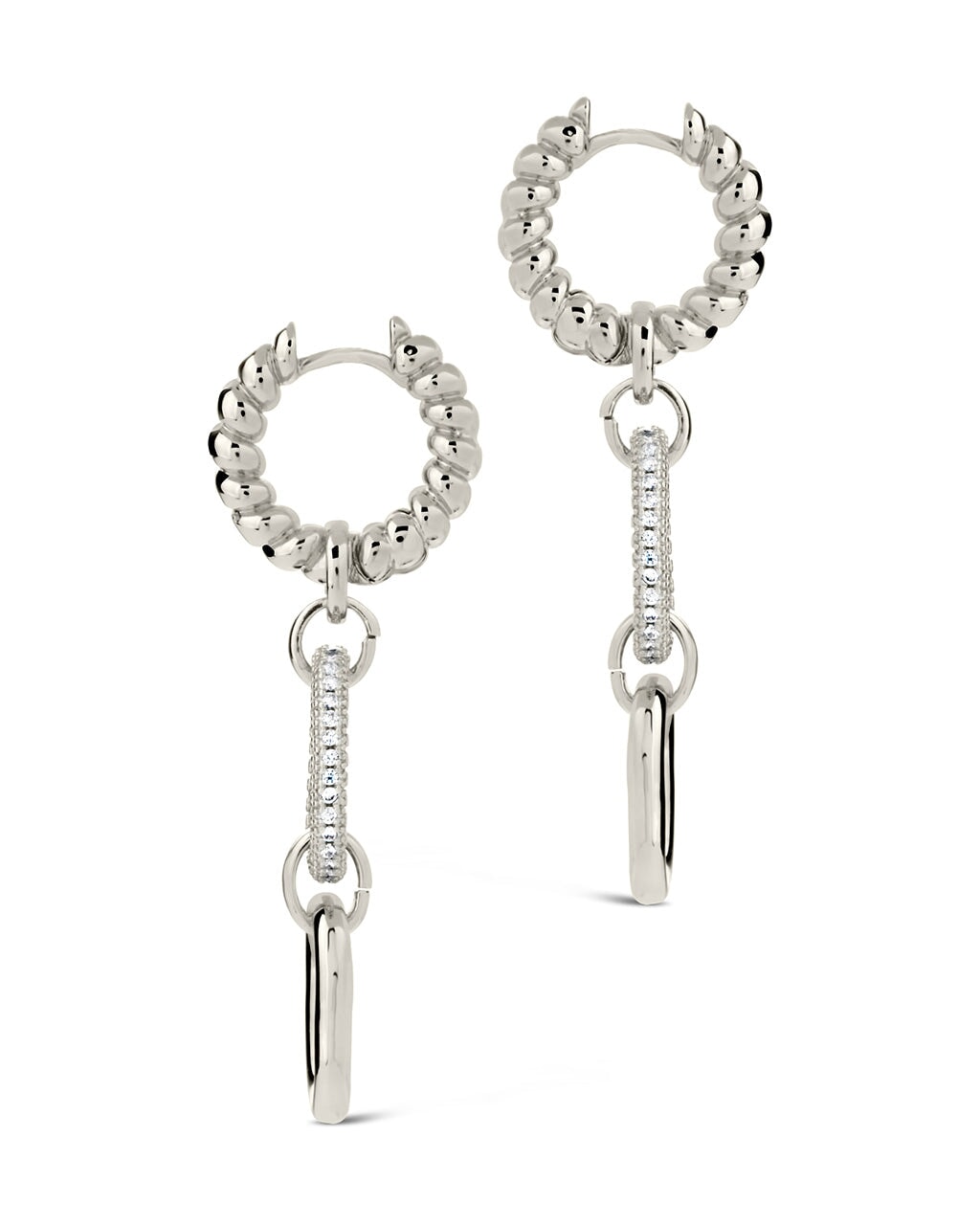 Andi Drop Hoops Earring Sterling Forever 