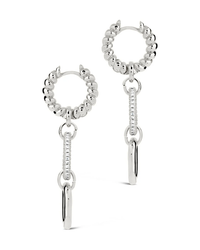 Andi Chain Link Drop Hoop Earrings