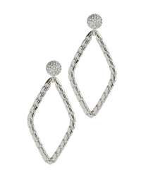 Geometric CZ Diamond Drop Stud Earrings - Sterling Forever