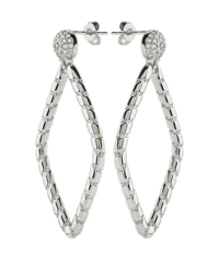 Geometric CZ Diamond Drop Stud Earrings - Sterling Forever