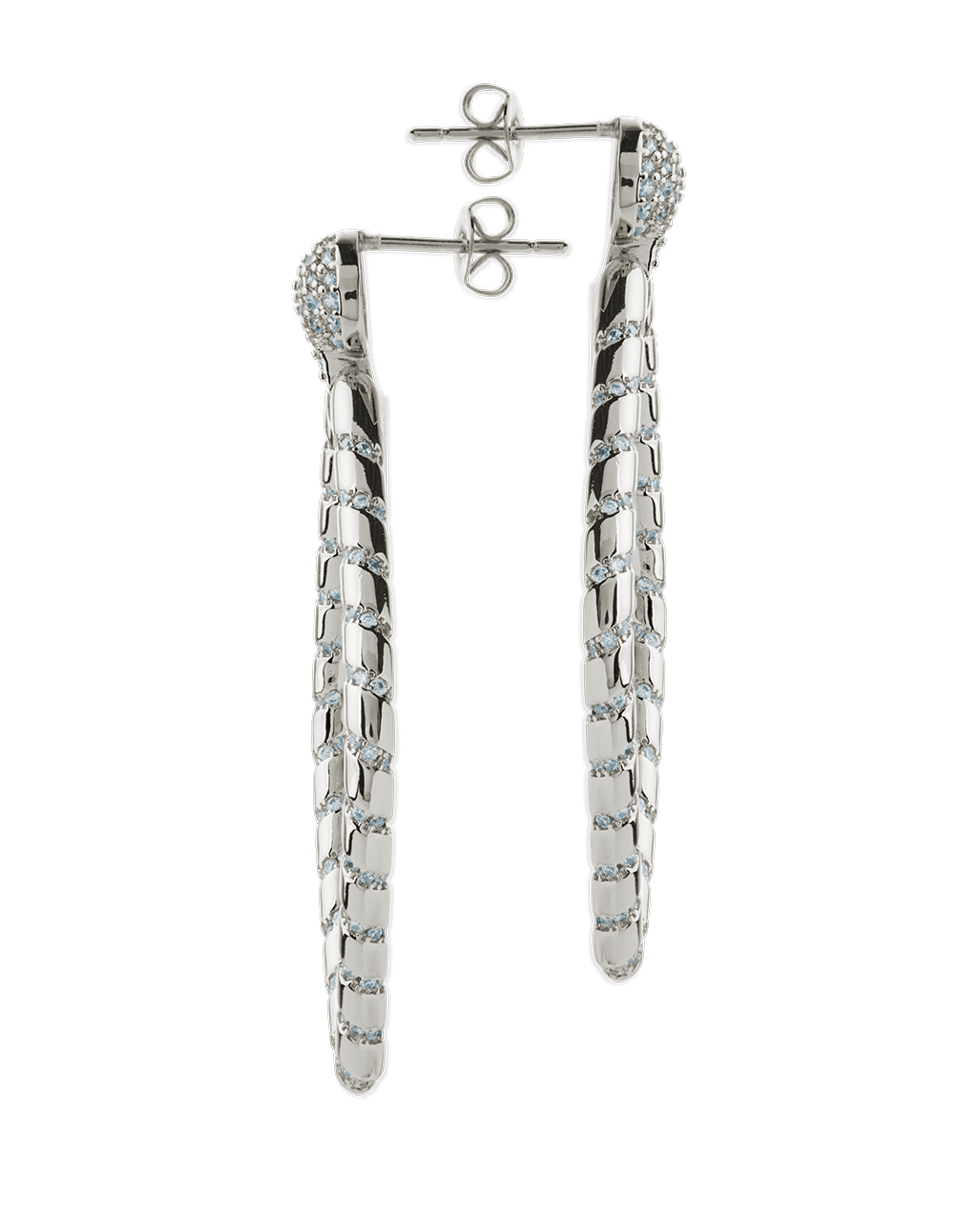 Geometric CZ Diamond Drop Stud Earrings - Sterling Forever