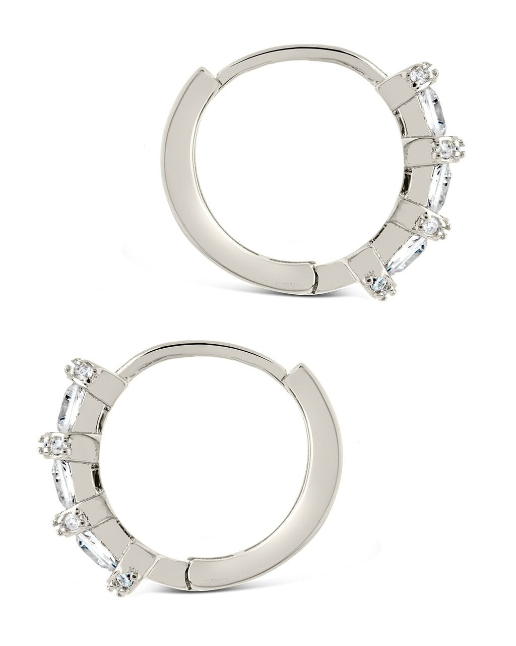 Iskra CZ Micro Hoop Earrings - Sterling Forever