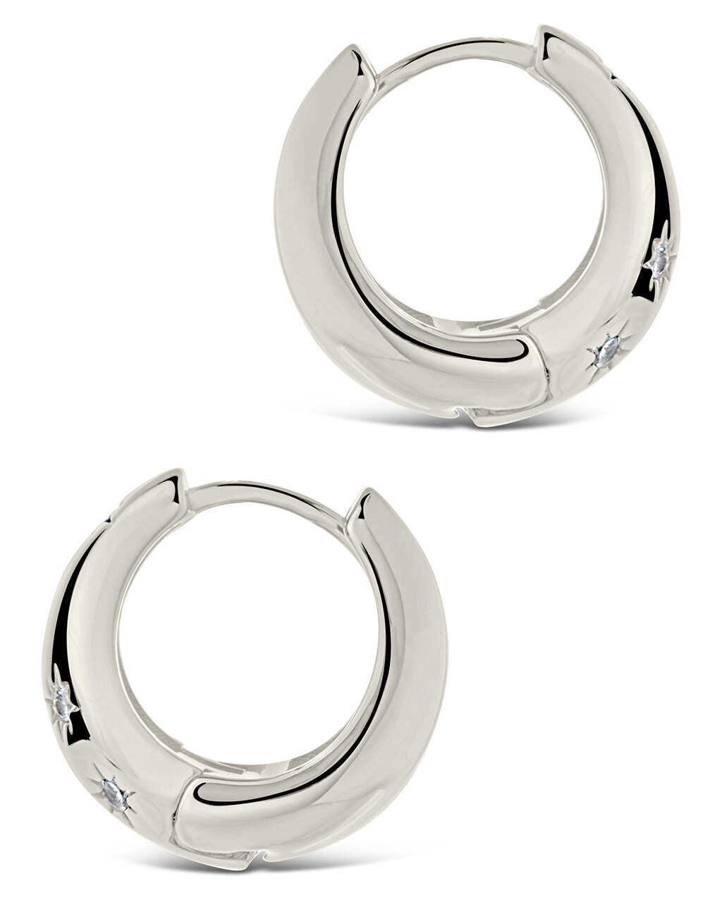 Mila CZ Hoops Earring Sterling Forever 