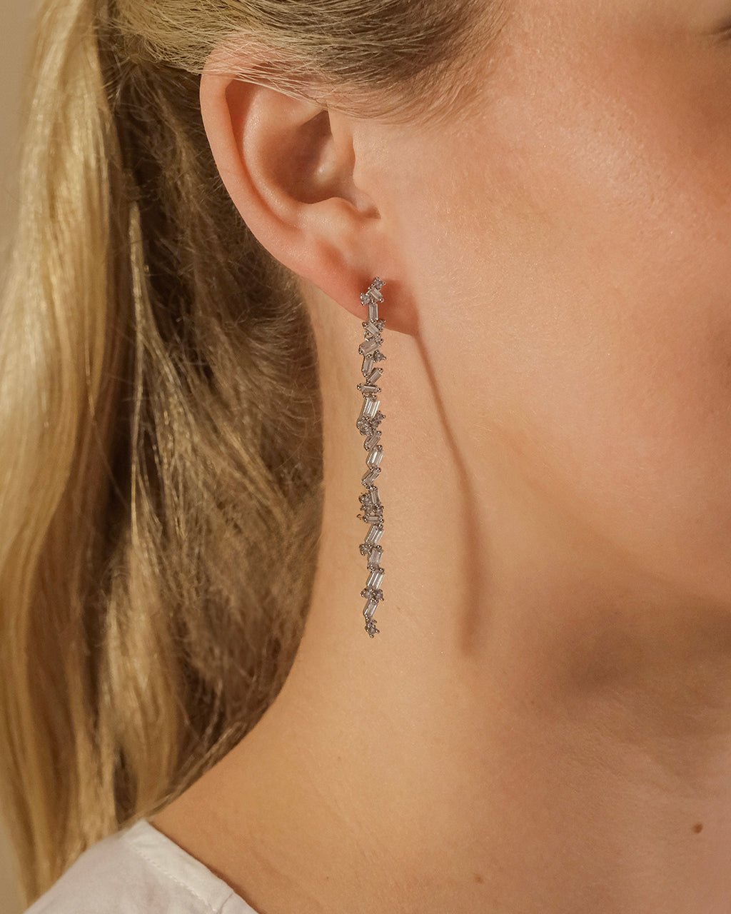 Connie CZ Drop Stud Earrings - Sterling Forever