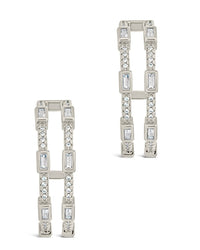 Neah CZ Station Hoop Earrings - Sterling Forever