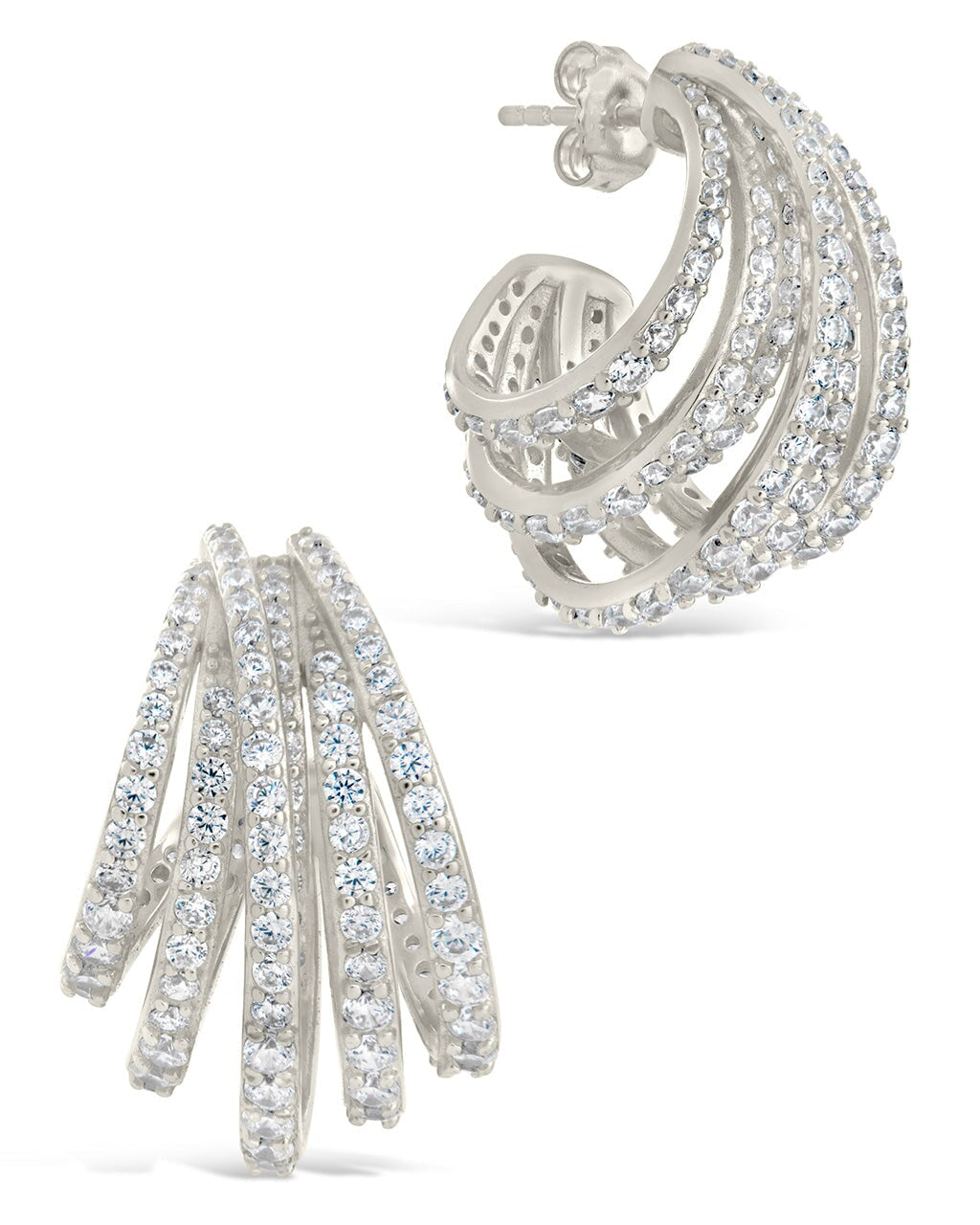 Jenny Statement Hoops Earring Sterling Forever Silver 