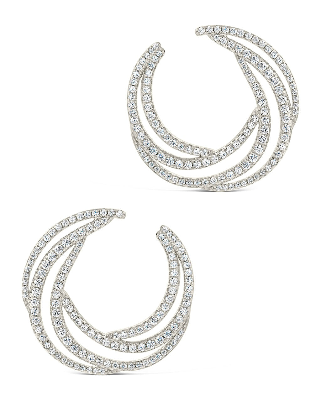 Emma Statement Studs Earring Sterling Forever Silver 