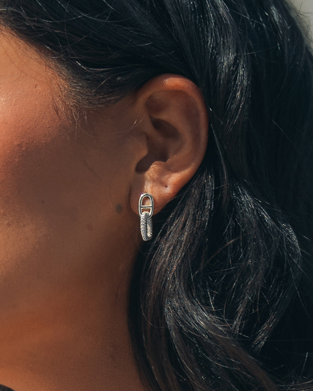 Reina CZ Chain Drop Stud Earrings – Sterling Forever