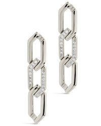 Kinslee Chain Drop Stud Earrings - Sterling Forever