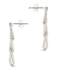 Kinslee Chain Drop Stud Earrings - Sterling Forever