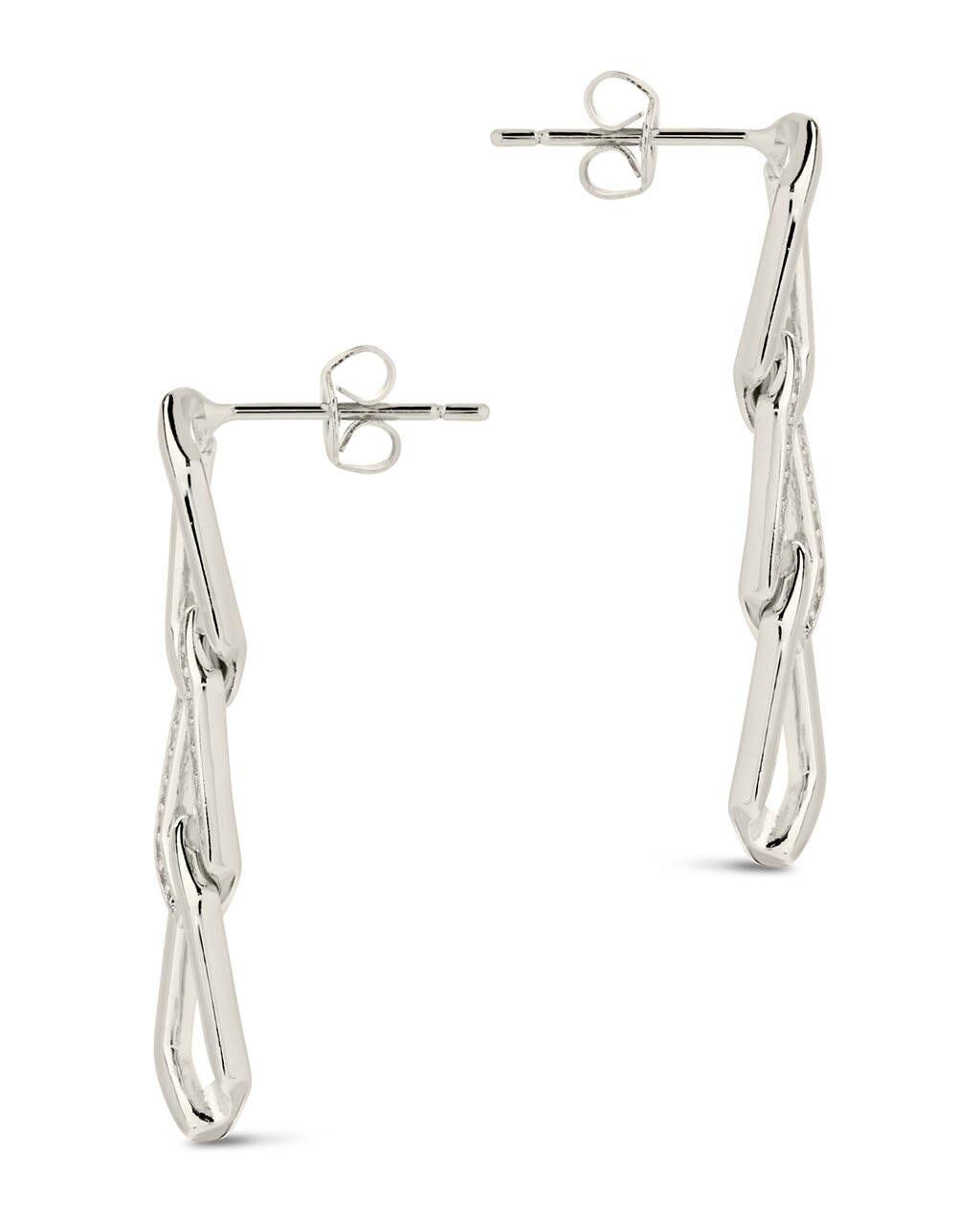 Kinslee Chain Drop Stud Earrings - Sterling Forever