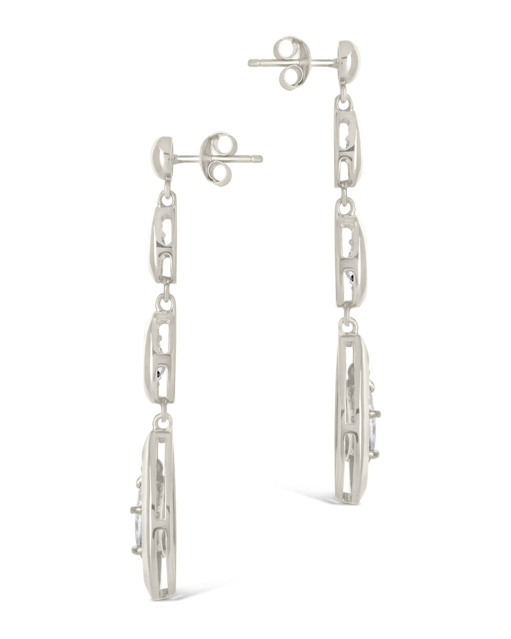 Zara CZ Dangle Earrings Earring Sterling Forever 