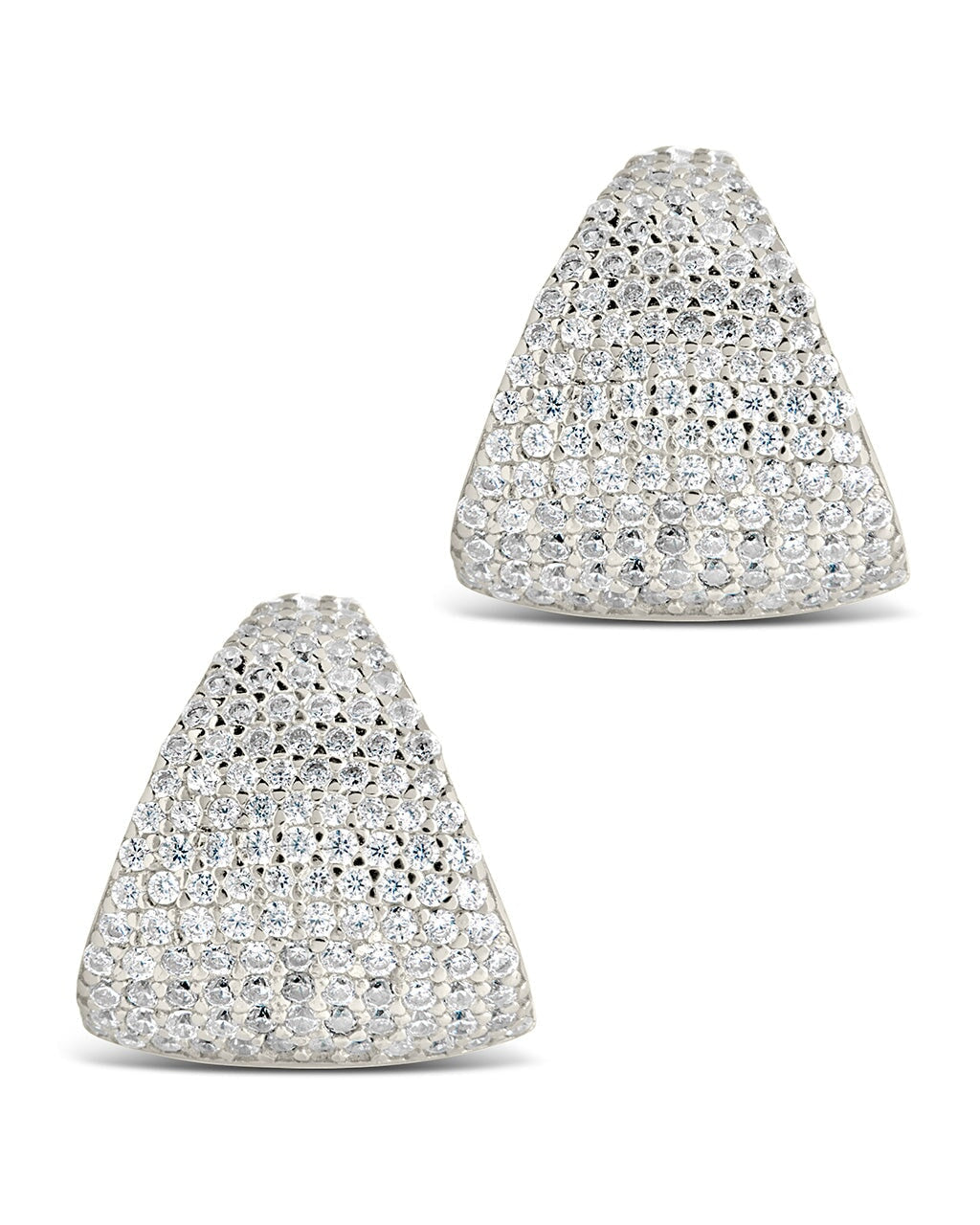 Aspen CZ Fan Studs Earring Sterling Forever 