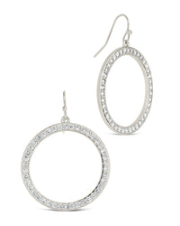 Della CZ Circle Dangle Earrings - Sterling Forever