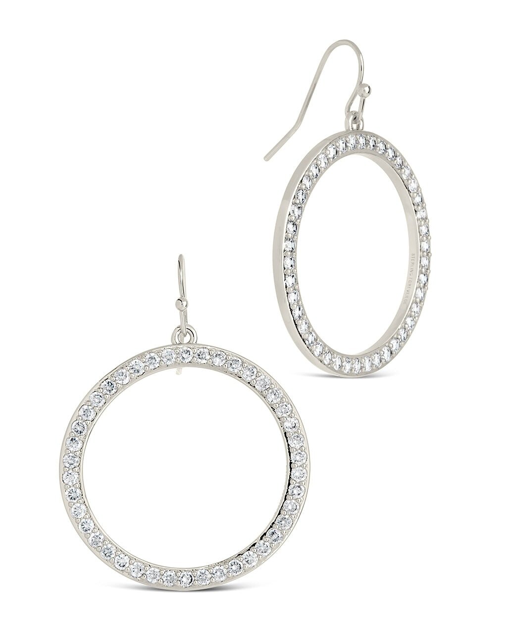 Della CZ Circle Dangle Earrings - Sterling Forever