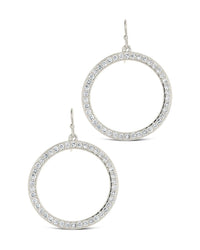 Della CZ Circle Dangle Earrings - Sterling Forever
