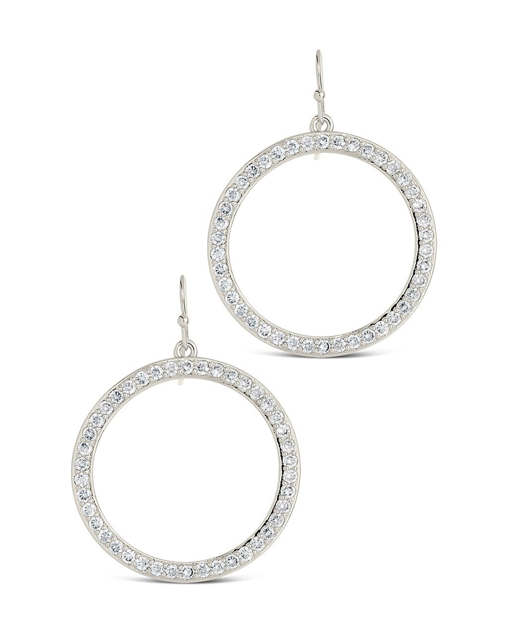 Della CZ Circle Dangle Earrings - Sterling Forever