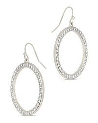 Della CZ Circle Dangle Earrings - Sterling Forever