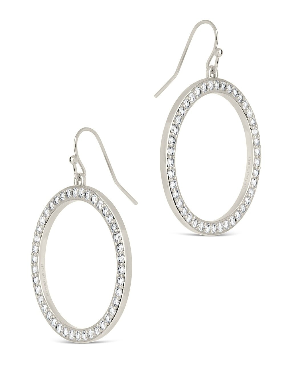 Della CZ Circle Dangle Earrings - Sterling Forever