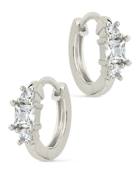 Kendall CZ Hoops - Sterling Forever