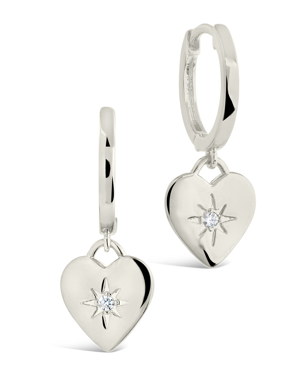 Vivienne Heart Charm Hoops