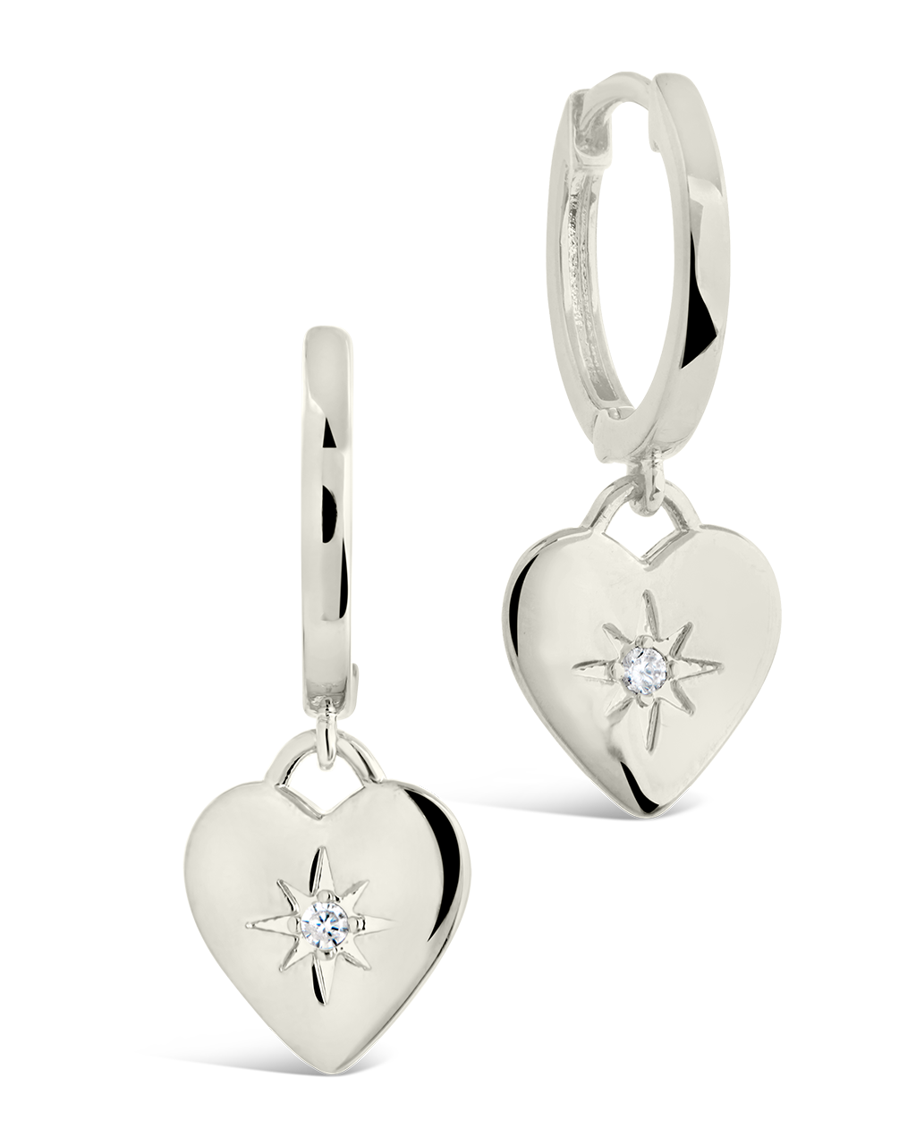 Vivienne Heart Charm Hoops