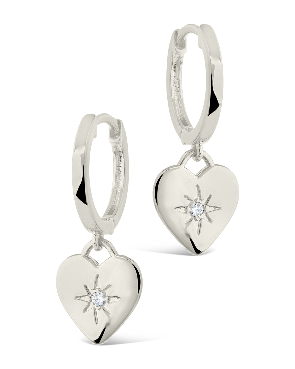 Vivienne Heart Charm Hoops
