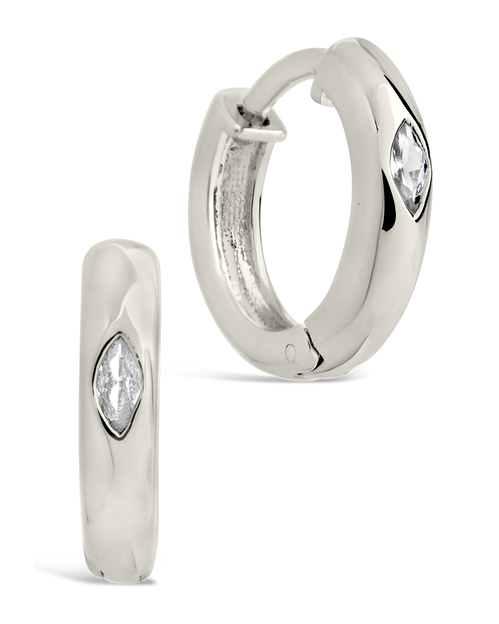 Rayne CZ Hoops - Sterling Forever