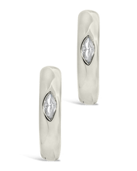Rayne CZ Hoops - Sterling Forever