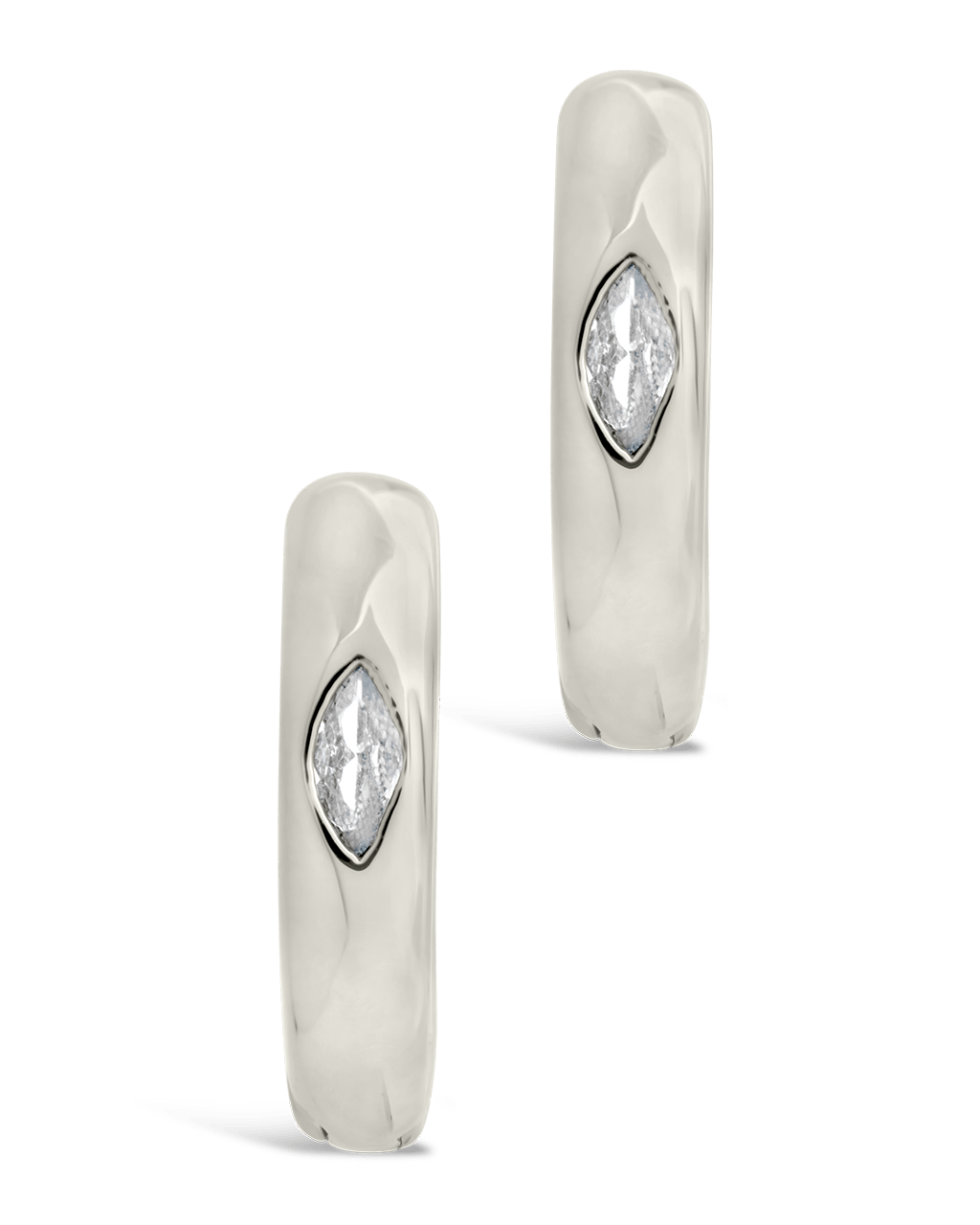 Rayne CZ Hoops - Sterling Forever