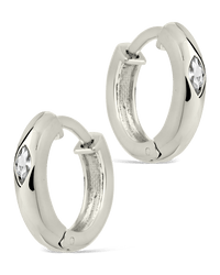 Rayne CZ Hoops - Sterling Forever