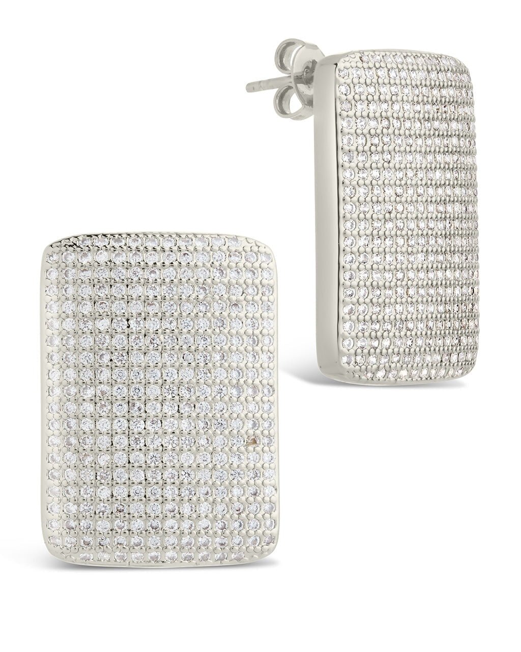Beignet CZ Stud Earrings - Sterling Forever