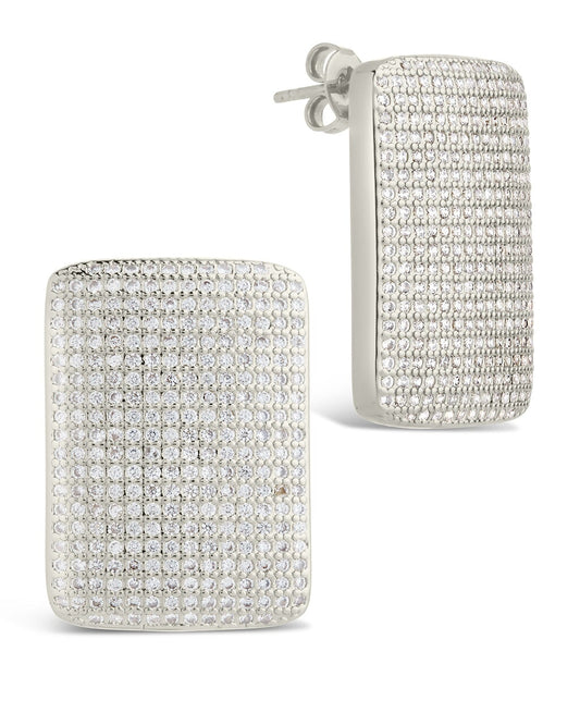 Beignet CZ Stud Earrings Earring Sterling Forever Silver 