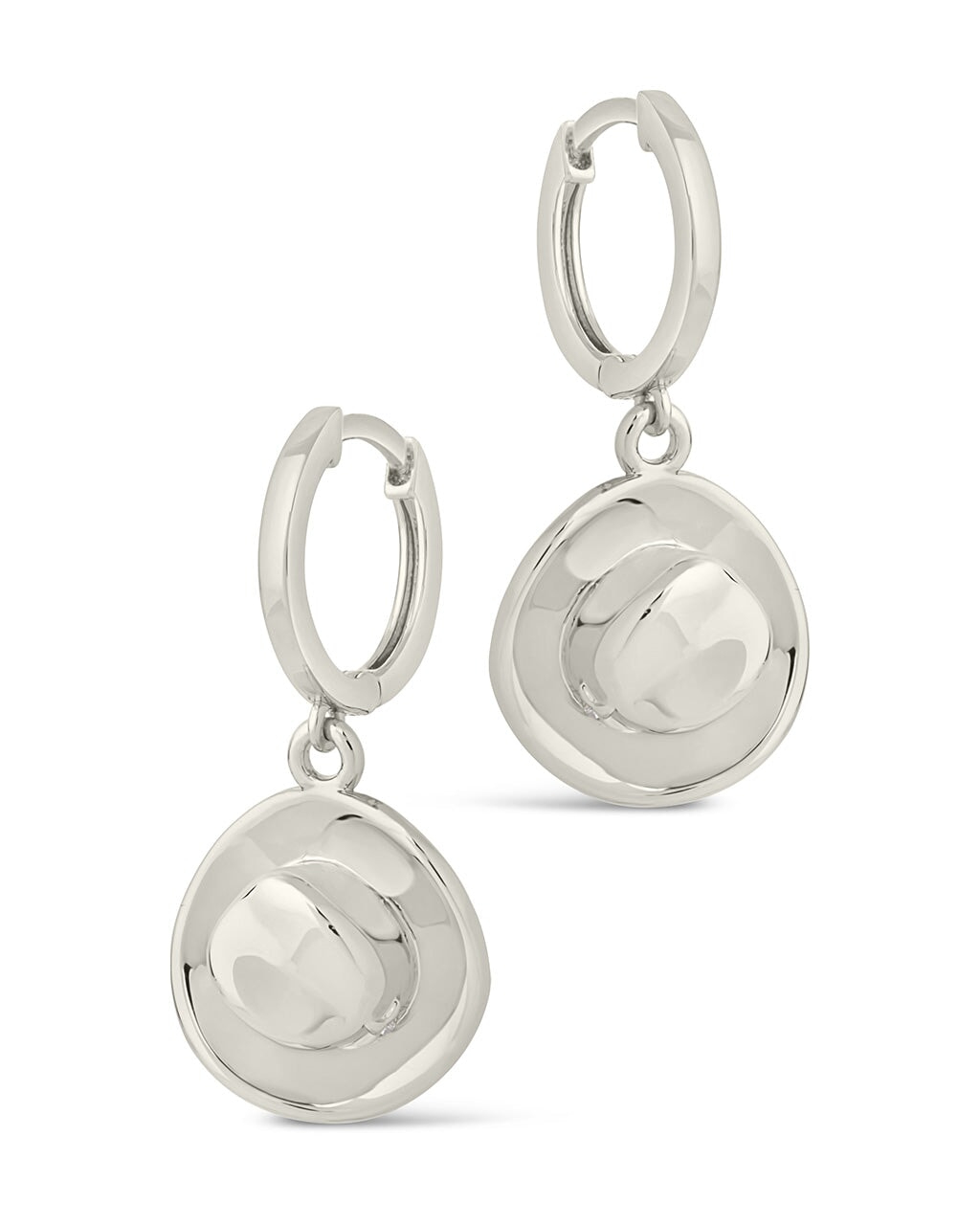 Laney CZ Cowboy Hat Micro Hoop Earrings Earring Sterling Forever 
