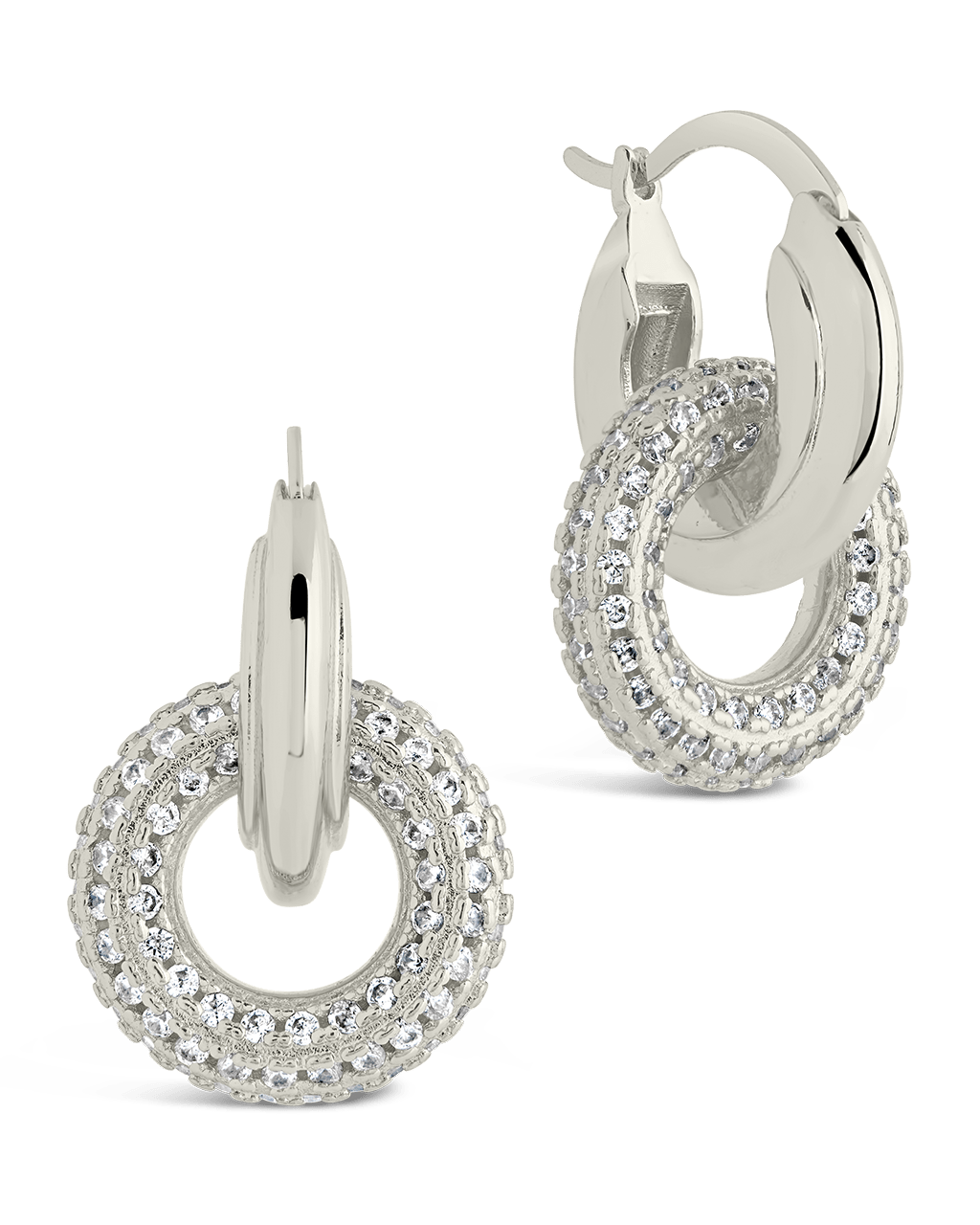 Hunter CZ Interlocking Circle Drop Earrings - Sterling Forever