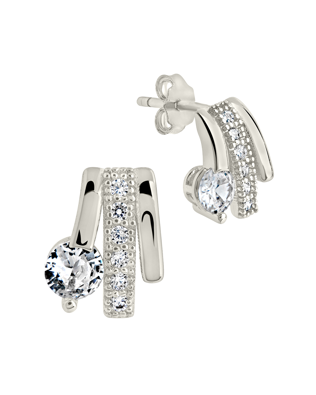 Rosie CZ Triple Hoop Earrings