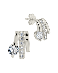 Rosie CZ Triple Hoop Earrings