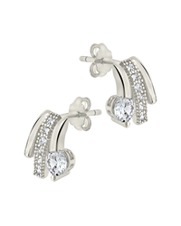 Rosie CZ Triple Hoop Earrings