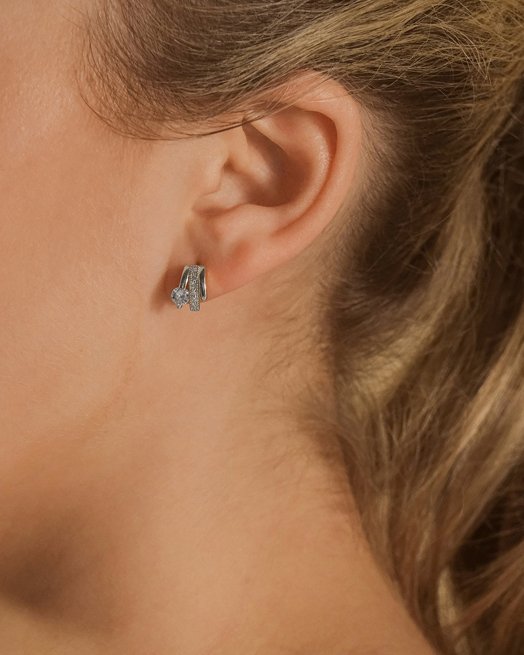 Rosie CZ Triple Hoop Earrings