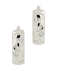 Greer CZ Burst Micro Hoop Earrings - Sterling Forever
