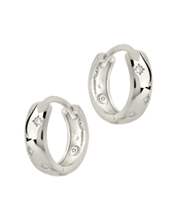 Greer CZ Burst Micro Hoop Earrings - Sterling Forever