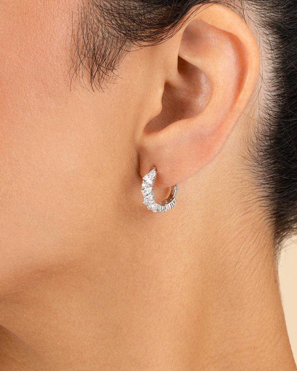 Georgia CZ Micro Hoop Earrings