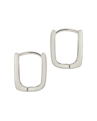 Nadine CZ Rectangle Hoop Earrings - Sterling Forever