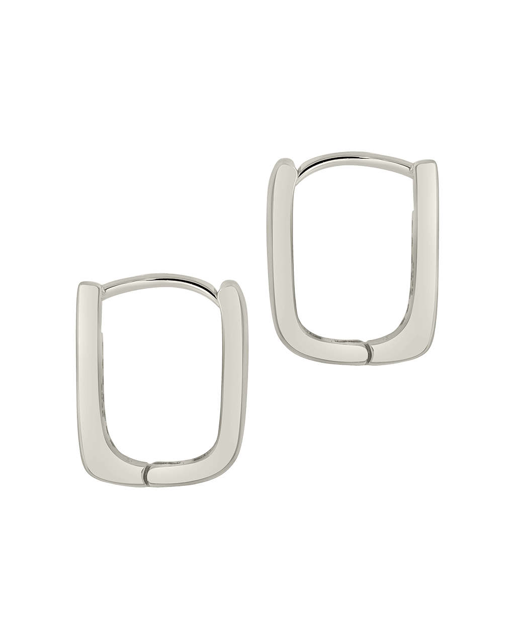 Nadine CZ Rectangle Hoop Earrings - Sterling Forever