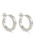 Molly CZ Studded Micro Hoops - Sterling Forever