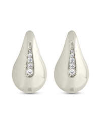Callie CZ Teardrop Polished Earring